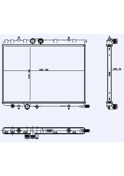 Motor Su Radyatoru P206 P206+ (T3E) 1,4 / 1,6 16V / 2,0 16V / 1,4hdı Klımalı P206 TU5JP4 (1,6 16V) (