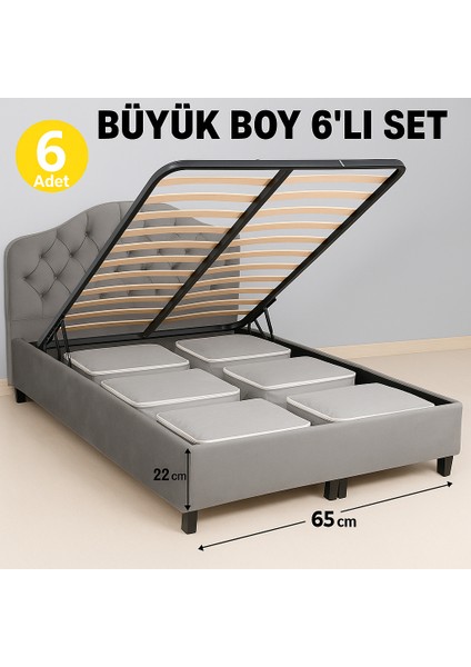 Baza Altı Hurç Seti 64X40X22 – 6’lı Organizer Hurç, Gri – Yorgan Nevresim Saklama-Stroge Bag modelleri