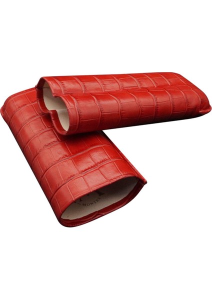 Gerçek Deri El Yapımı Puro Kılıfı Ikili (60 Ring) Croco Fuego fiyatları