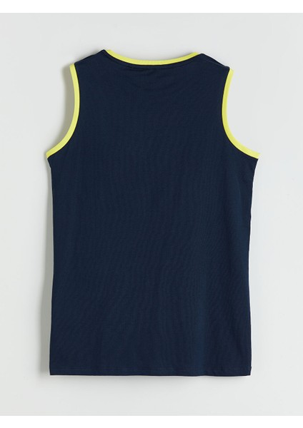 Yeni Sezon Bisiklet Yaka Fenerbahce Baskili Erkek Cocuk Sortlu Pijama Takimi - S5EA15Z4 modelleri