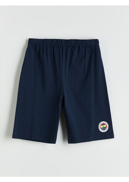 Yeni Sezon Bisiklet Yaka Fenerbahce Baskili Erkek Cocuk Sortlu Pijama Takimi - S5EA15Z4 fırsatları