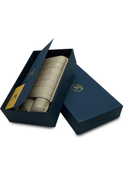 Gerçek Deri El Yapımı Puro Kılıfı Üçlü (60 Ring) Croco Piedra modelleri