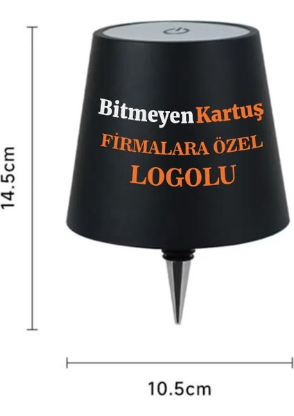 Firmalara Özel Logolu Kablosuz 3 Renkli LED Siyah Şişe Lambası(5 Adet), Cafe&bar Masa Dekoru, Cafelere Özel, Firmalara Özel