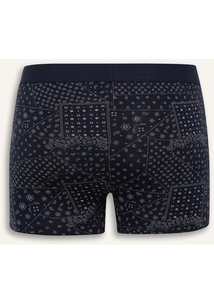 Yeni Sezon Regular Fit Şal Desenli 3'lü Boxer