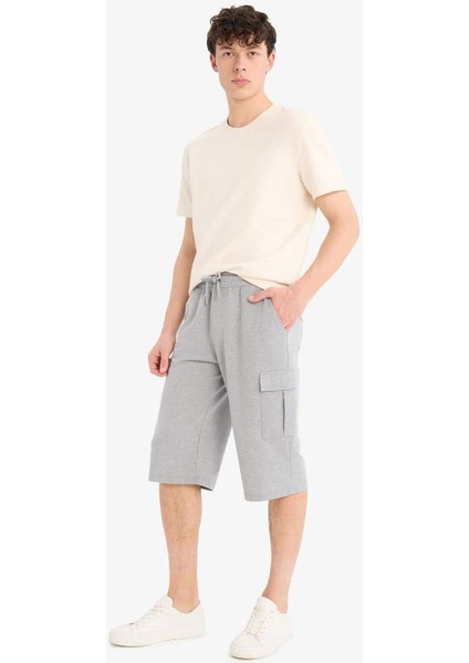 Yeni Sezon Slim Fit Dar Kesim Kargo Cepli Basic Düz Kapri Şort indirimleri