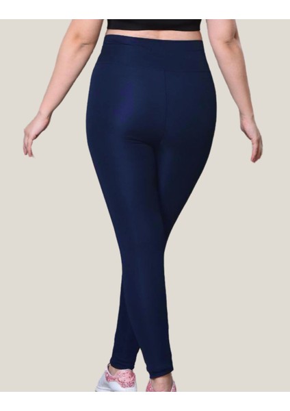 Toparlayıcı Yüksek Bel Kadın Günlük Spor Parlak Tayt ( Lacivert, Xl ) fiyatları