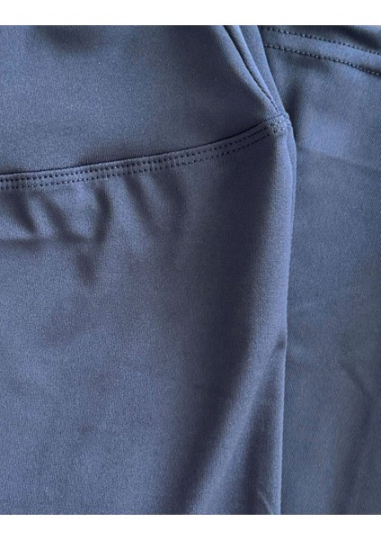 Toparlayıcı Yüksek Bel Kadın Günlük Spor Parlak Tayt ( Lacivert, Xl ) fırsatları