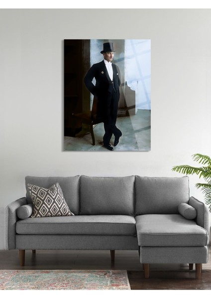 Atatürk Cam Tablo - Cam Tablolar - Atatürk Tablo - Atatürk Portresi - Atatürk Tablosu - ATA036