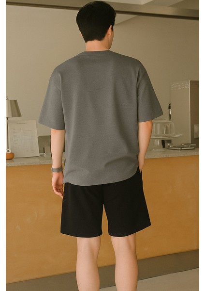 Erkek Tişört Baskılı Oversize T-Shirt Pamuklu Tişört Nature-Oversize fiyatları