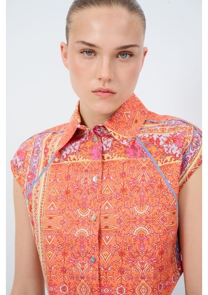 Nakış Detaylı Kolsuz Gömlek fiyatları