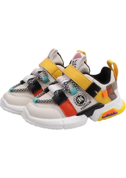 Junisteps Renkli Rahat Nefes Alabilir Cırtlı Günlük Çocuk Spor Ayakkabı - Beyaz fiyatları
