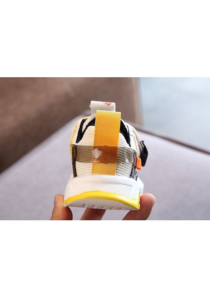 Junisteps Renkli Rahat Nefes Alabilir Cırtlı Günlük Çocuk Spor Ayakkabı - Beyaz