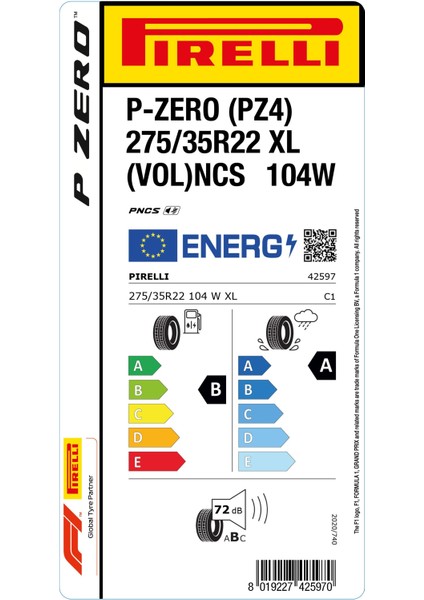 275/35 R22 104W Xl Vol Ncs P Zero Oto Yaz Lastigi (Üretim Yılı:2024) fiyatları