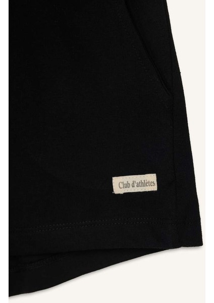 Yeni Sezon Kız Çocuk Beli Lastikli Baskılı Şort