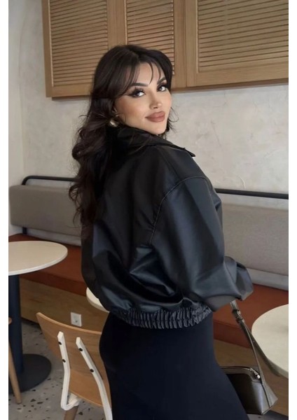 Kadın Deri Bomber Ceket modelleri