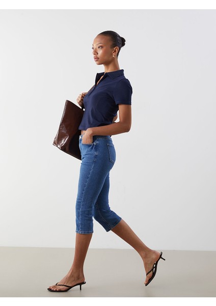 Yeni Sezon Dar Fit Kadin Jean Kapri - S5DN06Z8