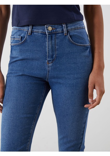Yeni Sezon Dar Fit Kadin Jean Kapri - S5DN06Z8 modelleri