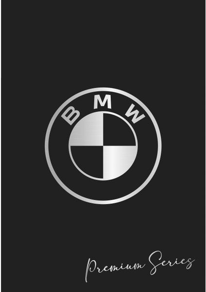 Suya Dayanıklı Yıkanabilir Bmw Oto Paspas Kağıdı Siyah Gümüş Baskı 50 Adet - 35X50CM - Kalın