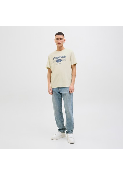 Jack&jones Star Erkek Ekru Yuvarlak Yaka Tişört fiyatları