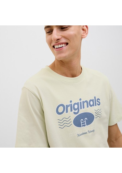 Jack&jones Star Erkek Ekru Yuvarlak Yaka Tişört fırsatları