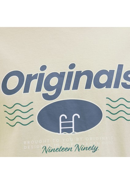 Jack&jones Star Erkek Ekru Yuvarlak Yaka Tişört indirimleri