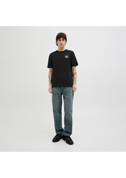 Jack&jones One Color Summer Erkek Siyah Yuvarlak Yaka Tişört fiyatları