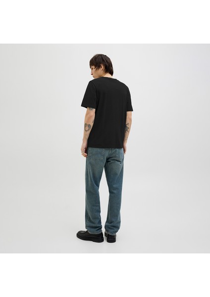 Jack&jones One Color Summer Erkek Siyah Yuvarlak Yaka Tişört modelleri