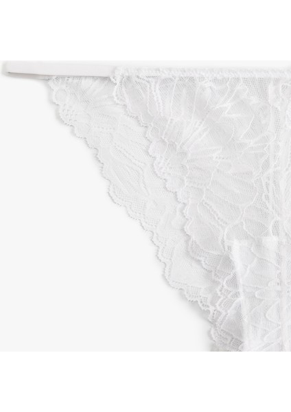 Yeni Sezon Yanları Ipli Floral Dokulu Dantelli Külot modelleri