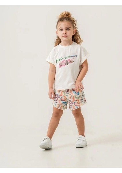 Kız Çocuk Pamuklu Dokuma Şort T-Shirt Takım indirimleri