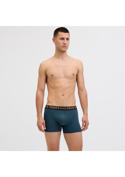 Erkek Düz Renk 5'li Boxer Paketi - Blue modelleri