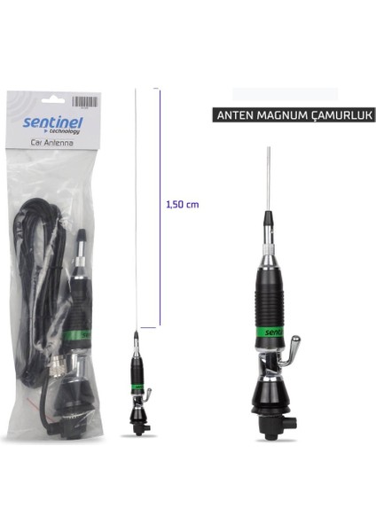 Sentinel Magnum Çamurluk Anten 150CM