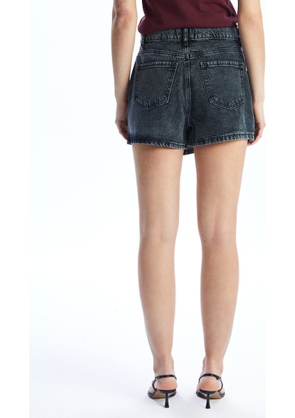 Yeni Sezon Standart Fit Kadin Jean Sort Etek - S53990Z8