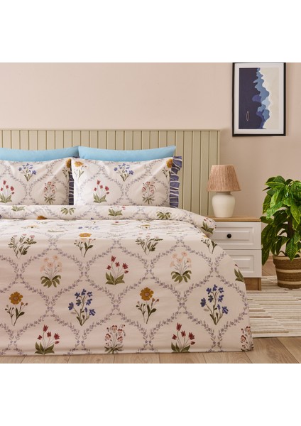 Soft Nostra Çift Kişilik Nevresim Takımı - Ekru