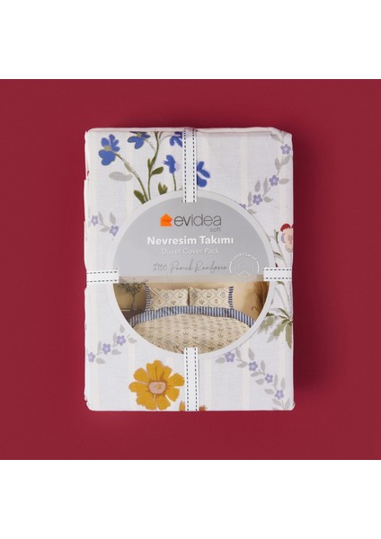 Soft Nostra Çift Kişilik Nevresim Takımı - Ekru