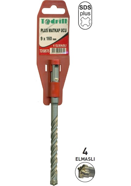 TD50623 22X350MM Sds-Plus 4 Elmaslı Matkap Ucu