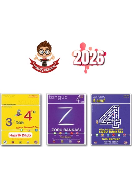 3 Ten 4 E Hazırlık Kitabı+ 4. Sınıf Zoru Bankası+ 4. Sınıf Video Anlatımlı-Etkinlikli S.b.