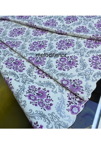 Elyaf Astarlı Modern Kaymaz Pvc Yuvarlak Muşamba Masa Örtüsü