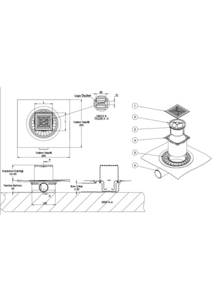 Master x Yalıtımlı Noktasal Su Gideri 10X10MAT Yndn modelleri