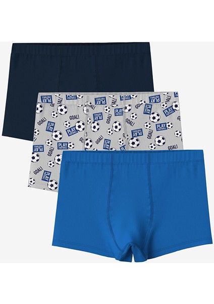Yeni Sezon Baskili Erkek Cocuk Boxer 3'lu - S5FP38Z4