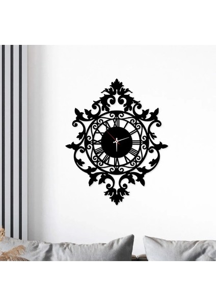 Çiçek Desenli Dekoratif Duvar Saat