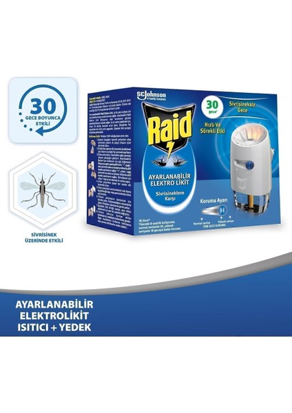 Raid Mini Set - 30 Gece Elektrolikit Ayarlanabilir Makine Set 21 ml (4741)