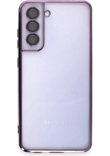 Samsung Galaxy S21 Fe Kılıf Razer Lensli Silikon - Mor Bstmy