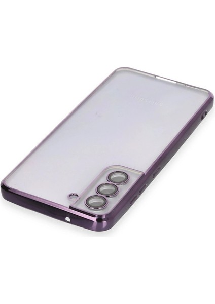 Samsung Galaxy S21 Fe Kılıf Razer Lensli Silikon - Mor Bstmy