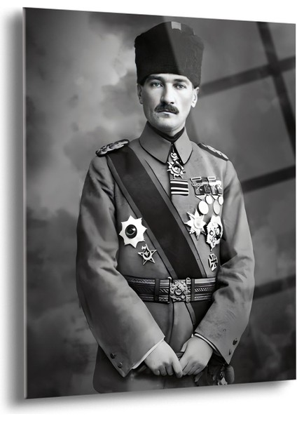 Atatürk Cam Tablo - Cam Tablolar - Atatürk Tablo - Atatürk Portresi - Atatürk Tablosu - ATA063