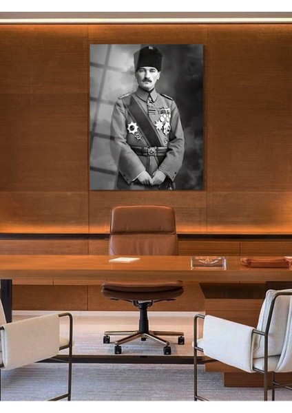 Atatürk Cam Tablo - Cam Tablolar - Atatürk Tablo - Atatürk Portresi - Atatürk Tablosu - ATA063
