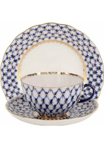 Imperıal Porselen Çay Seti Tulip Cobalt Net 1/3