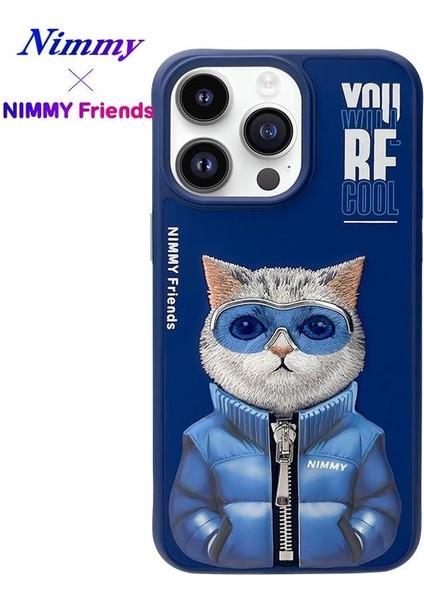 iPhone 15 3D Gerçek Nakış Işleme Kabartmalı Kedi Fermuar Mont Gözlük Detaylı Cool Glasses 2.0 Tall Rich And Handsome Kılıf modelleri