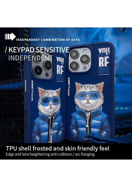 iPhone 15 3D Gerçek Nakış Işleme Kabartmalı Kedi Fermuar Mont Gözlük Detaylı Cool Glasses 2.0 Tall Rich And Handsome Kılıf indirimleri
