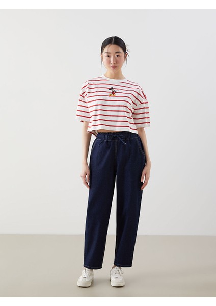 Yeni Sezon Bisiklet Yaka Mickey Mouse Nakisli Kadin Crop - S5GV94Z8 fiyatları