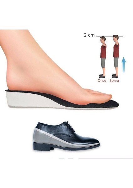Boy Uzatan Tabanlık 2 cm Ayakkabı Içi Asansör Taban Hava Yastıklı Tam Boy Yükseltici Gizli Tabanlık